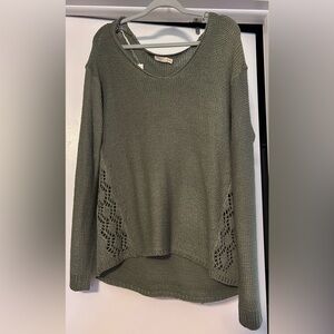 NWT green knit sweater